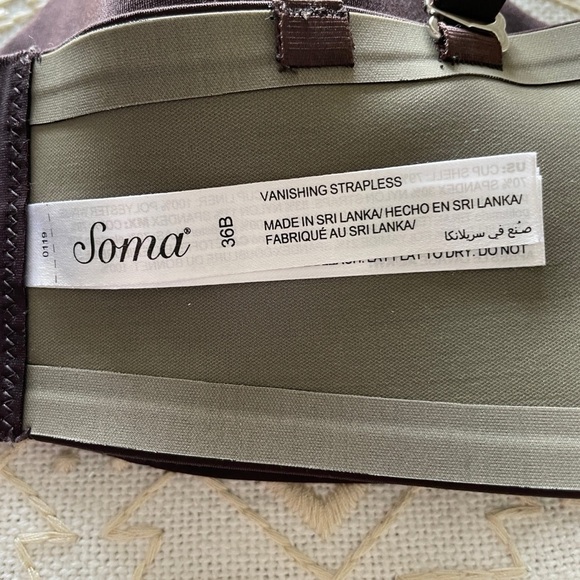 Elegant Soma Chocolate Brown Women's Bra, Size 36B - Picture 9 of 9